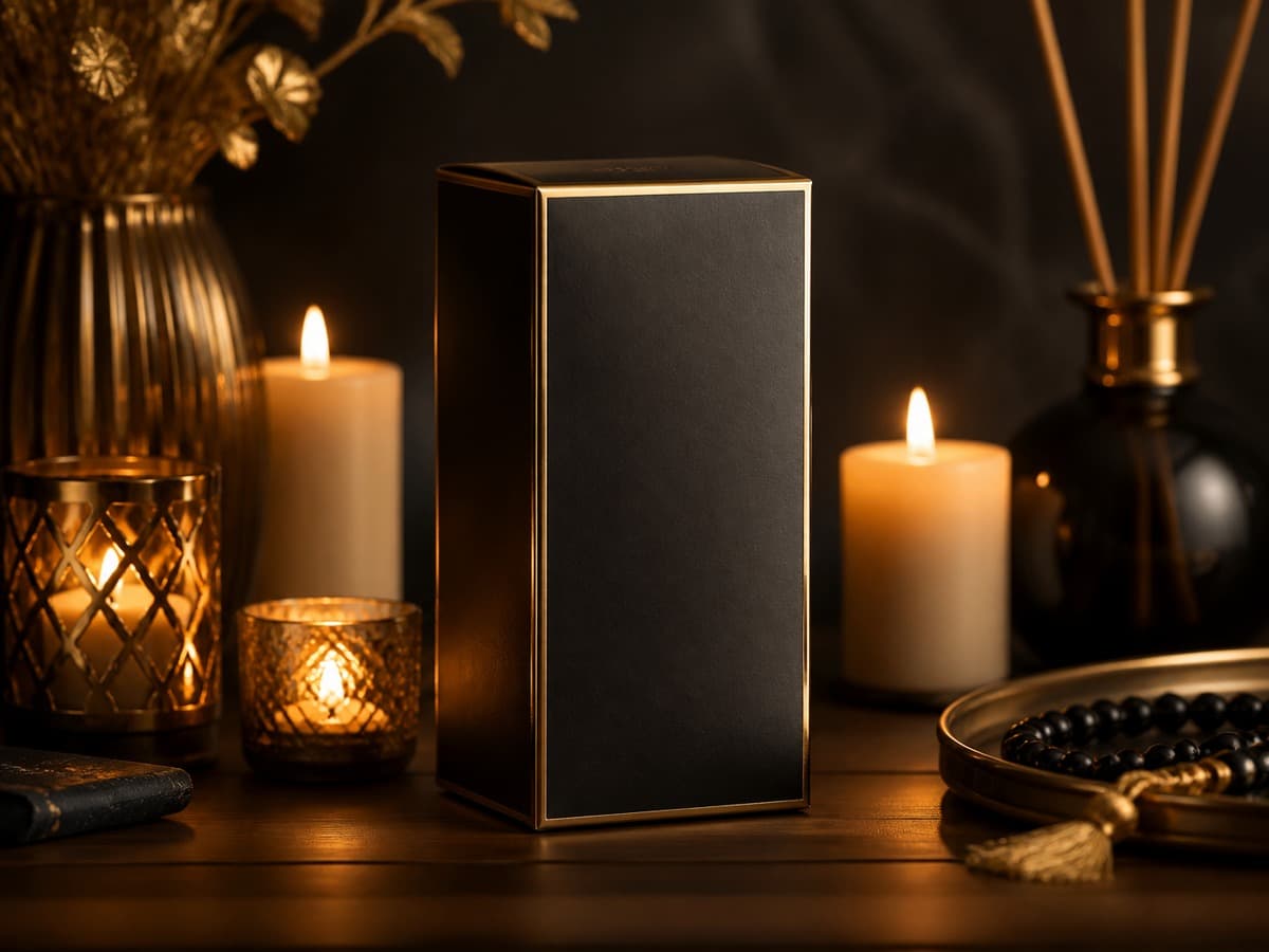 AI-generated product photo on a wood table